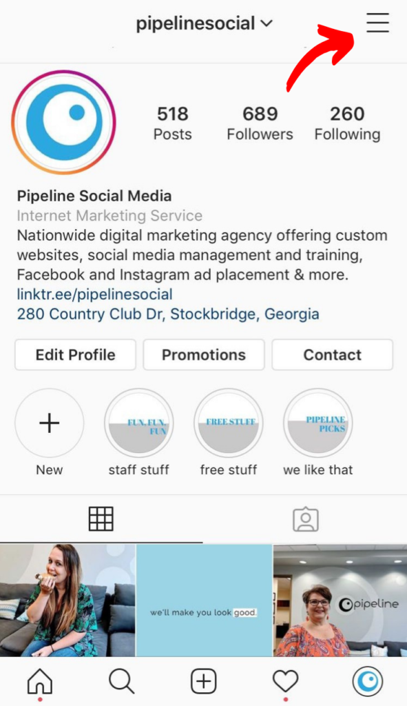 Pipeline Instagram profile