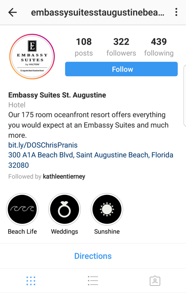Embassy Suites St. Augustine Beach Instagram