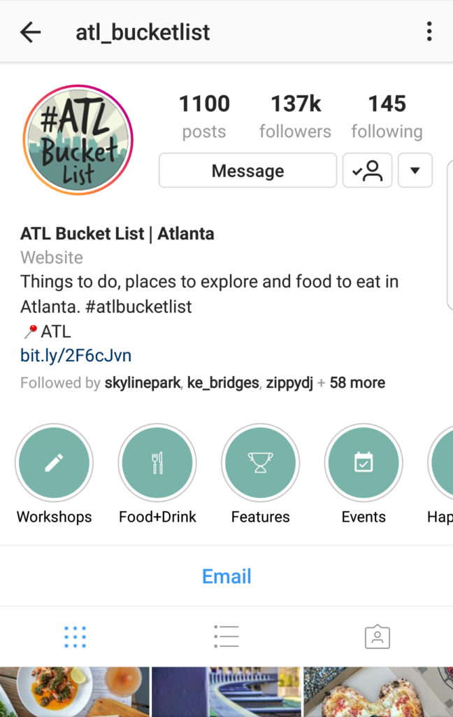ATL Bucket List Instagram