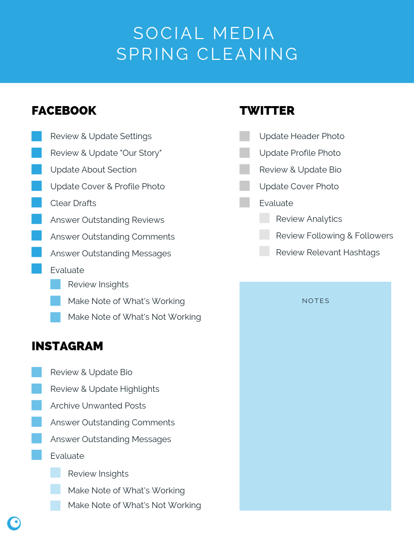 Social Media Organization Checklist