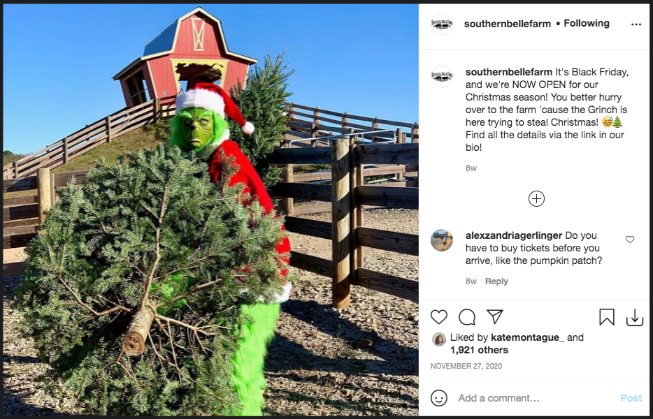 The Grinch at Southern Belle Farm