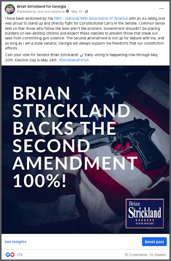 brian strickland backs the second amendment