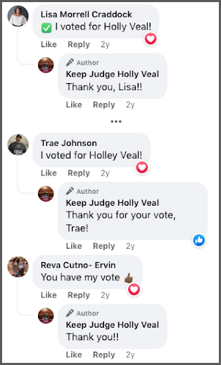 judge holly veal community management