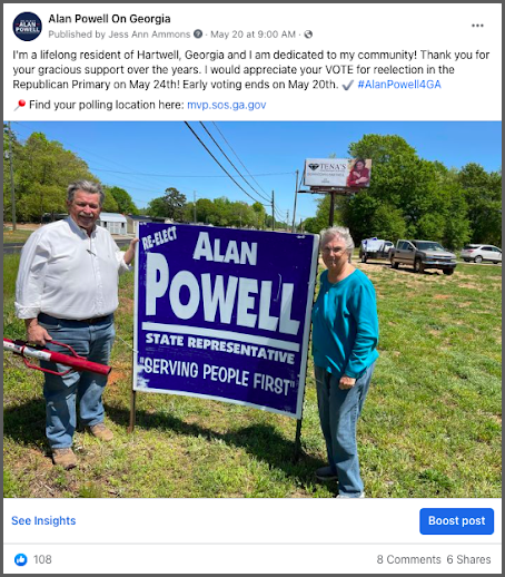 re-elect alan powell