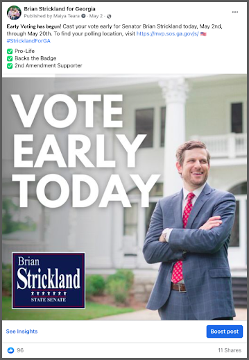 re-elect brian strickland 