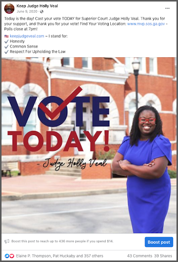 vote judge holly veal
