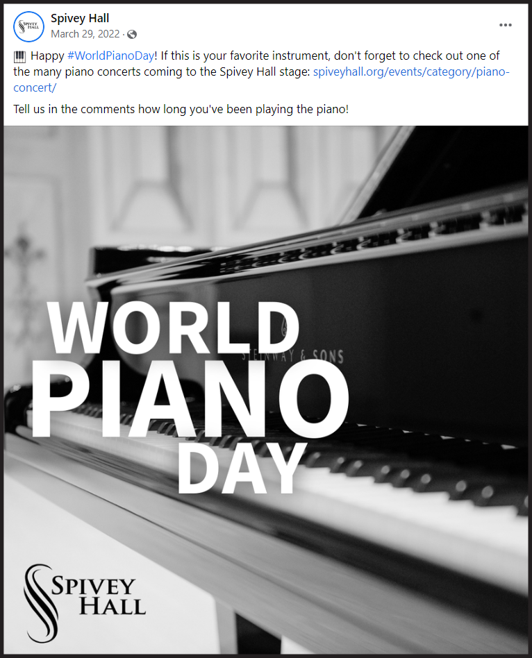 Spivey Hall World Piano Day